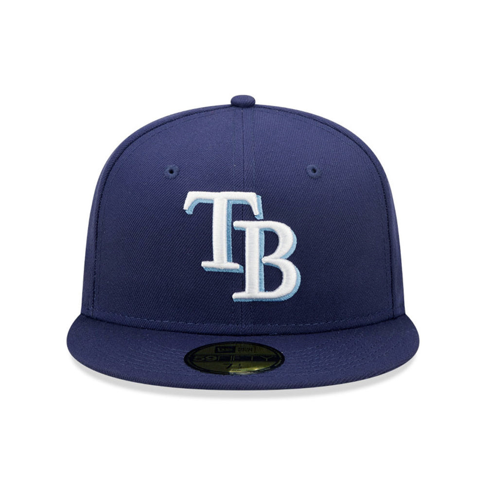 New Era 59FIFTY Tampa Bay Rays Baseball Cap - MLB On Field AC Perf - Navy Blue