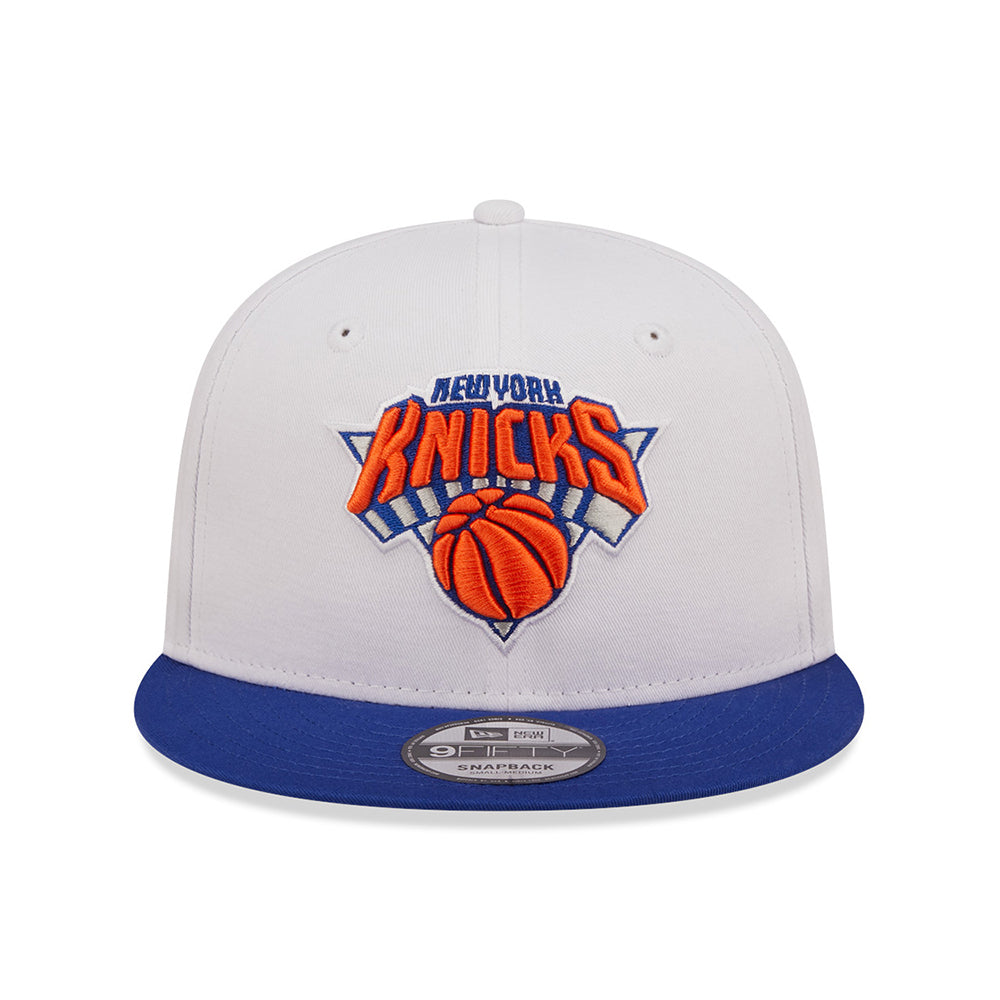 New Era 9FIFTY New York Knicks Snapback Cap - NBA White Crown Team - White-Blue