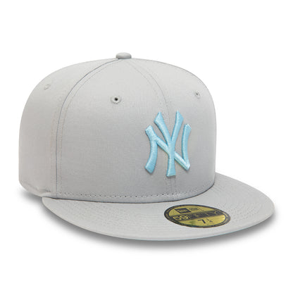 New Era 59FIFTY New York Yankees Baseball Cap - MLB League Essential - Light Grey-Light Blue