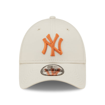 New Era 9FORTY New York Yankees Baseball Cap - MLB League Essential - Stone-Burnt Orange