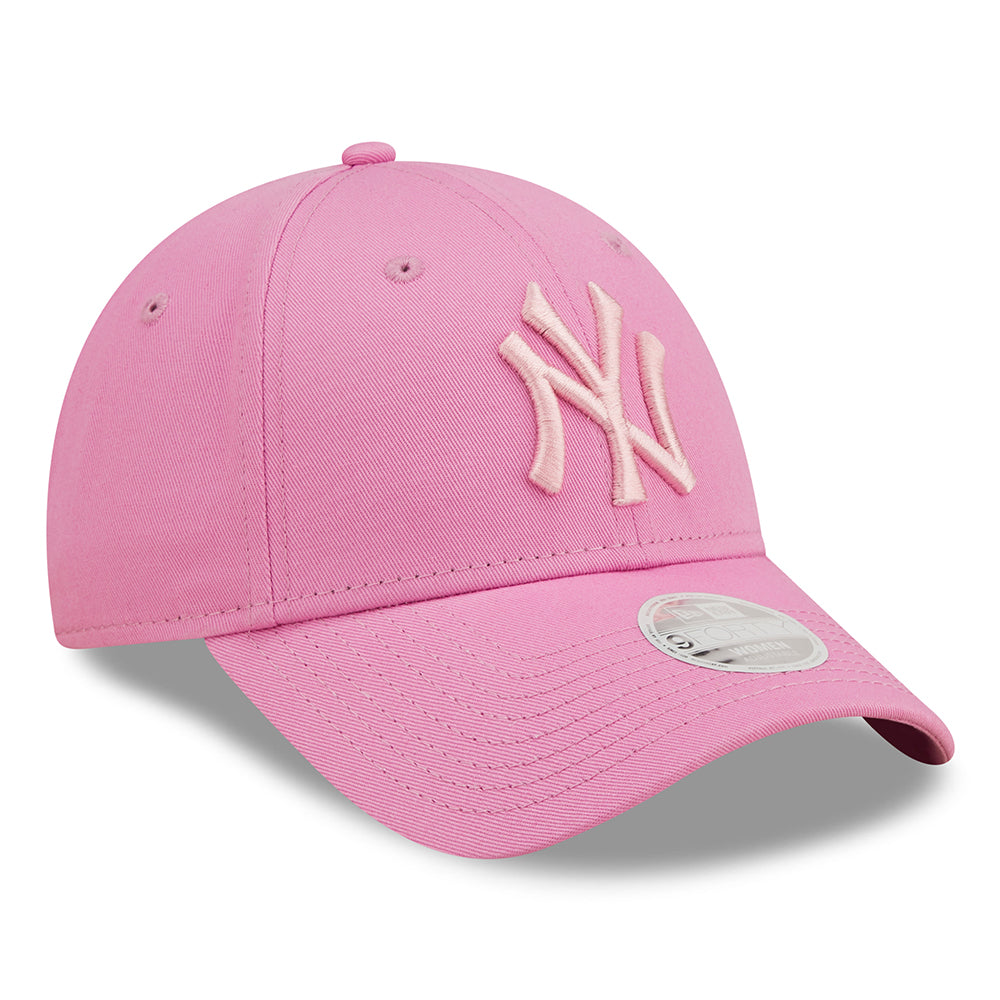 New Era Womens 9FORTY New York Yankees Baseball Cap - MLB League Essential - Pink-Light Pink