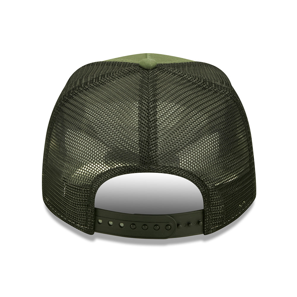 New Era State Patch A-Frame Trucker Cap - Olive