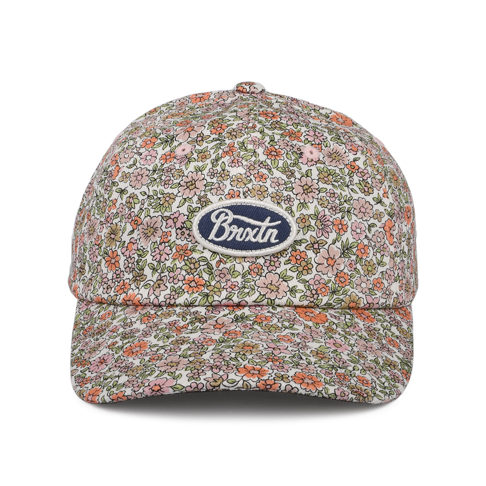 Brixton Hats Parsons LP FLoral Baseball Cap - White-Multi