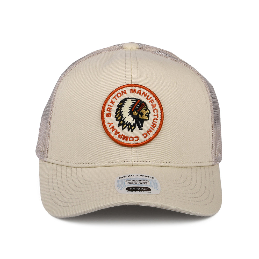 Brixton Hats Rival Stamp NetPlus MP Trucker Cap - Cream