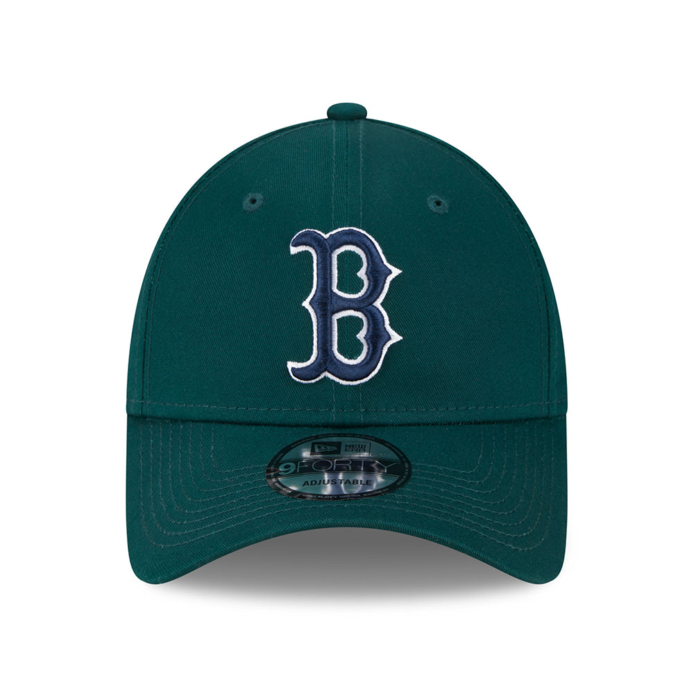 New Era 9FORTY Boston Red Sox Baseball Cap - MLB League Essential - Dark Green-Navy