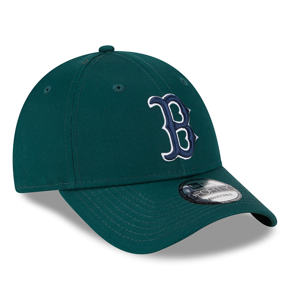 New Era 9FORTY Boston Red Sox Baseball Cap - MLB League Essential - Dark Green-Navy