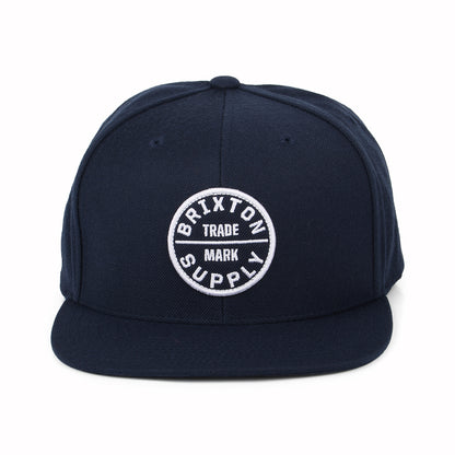 Brixton Hats Oath III Snapback Cap - Washed Navy