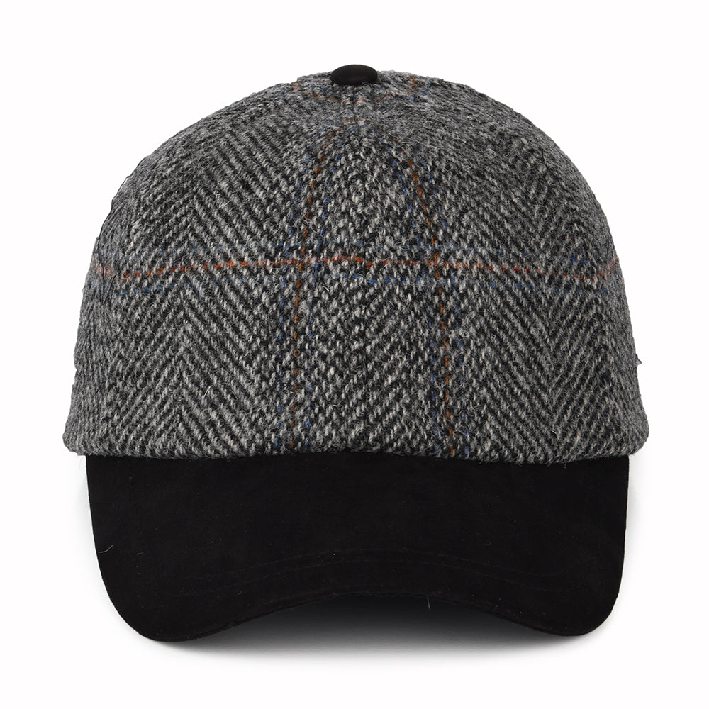 Failsworth Hats Harris Tweed Baseball Cap - Grey-Black