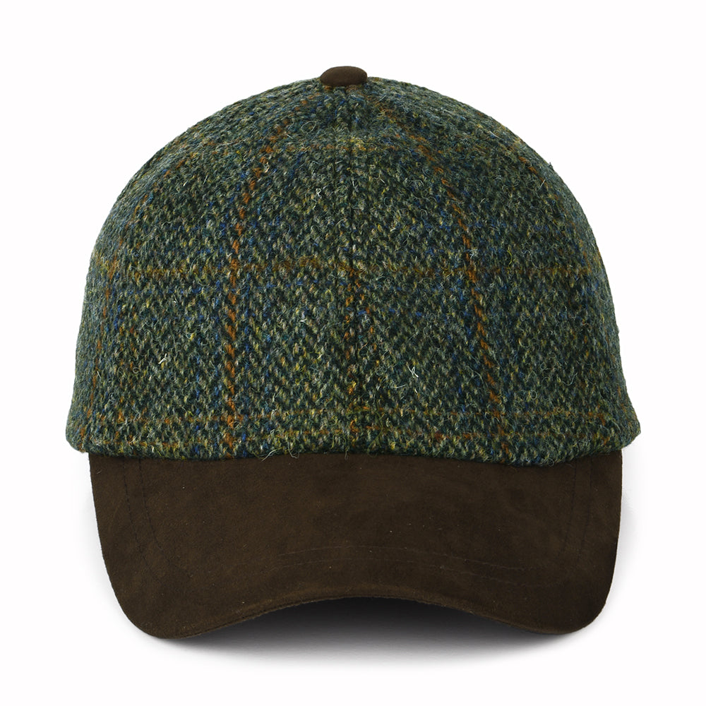 Failsworth Hats Harris Tweed Baseball Cap - Olive-Brown