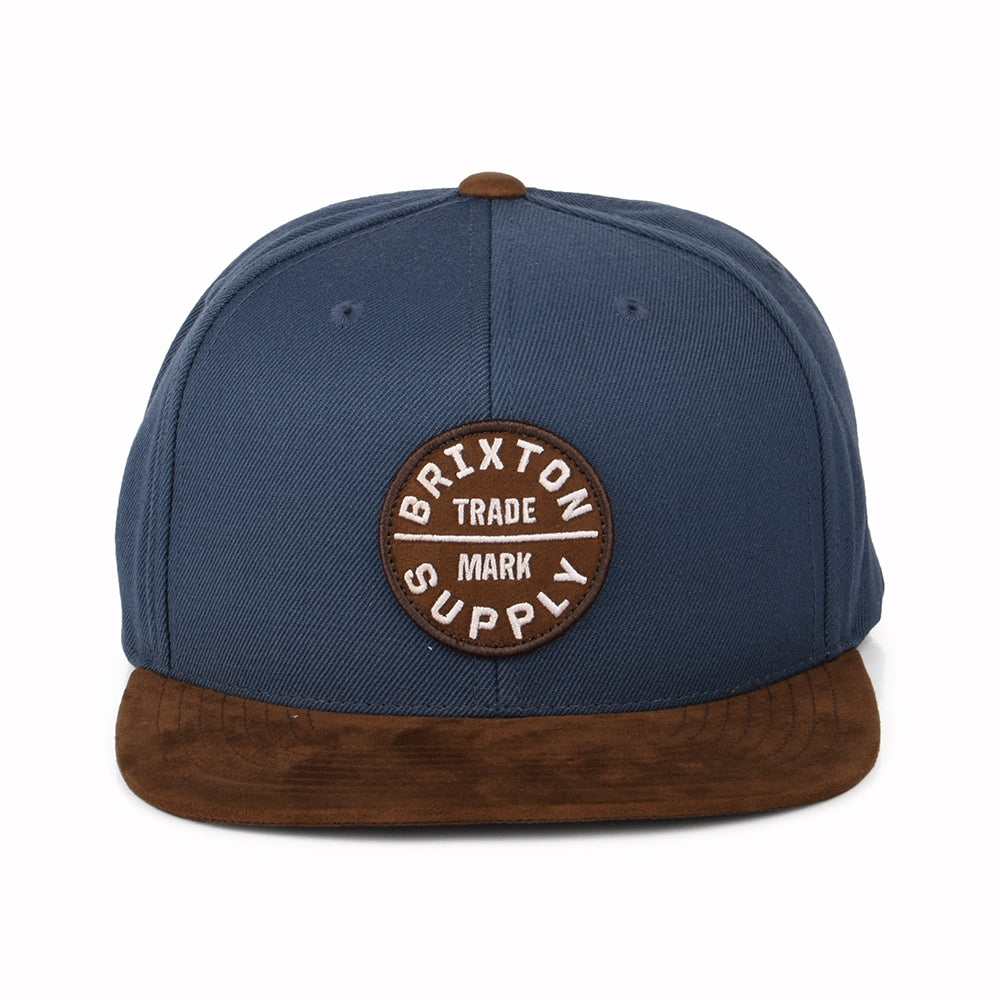 Brixton Hats Oath III Snapback Cap - Blue-Brown