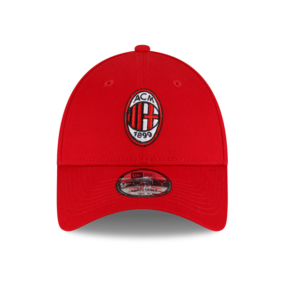 New Era 9FORTY AC Milan Baseball Cap - Core - Scarlet