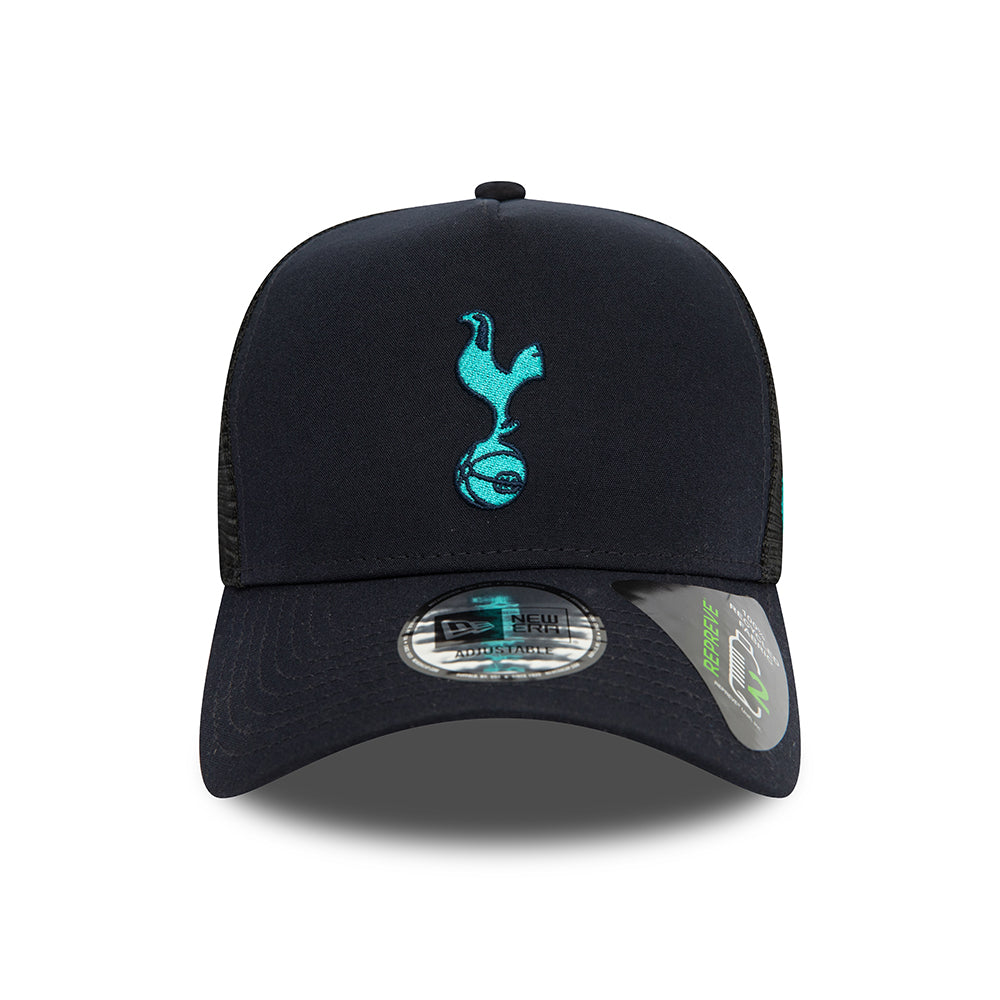 New Era Tottenham Hotspur FC A-Frame Trucker Cap - Repreve Seasonal Pop - Navy-Teal