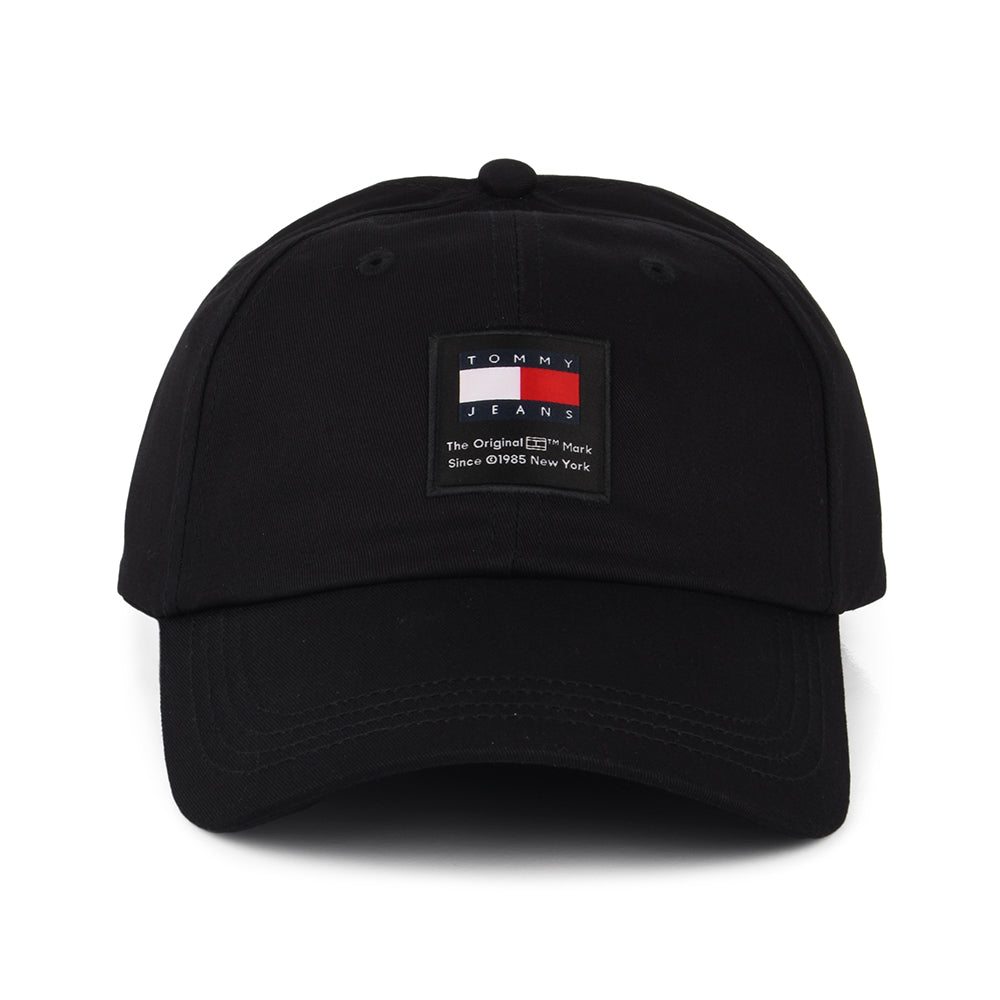 Tommy Hilfiger Hats TJM Modern Patch Organic Cotton Baseball Cap - Black