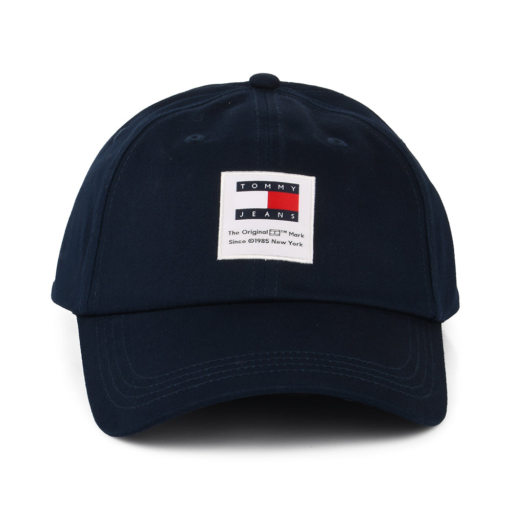 Tommy Hilfiger Hats TJM Modern Patch Organic Cotton Baseball Cap - Navy Blue