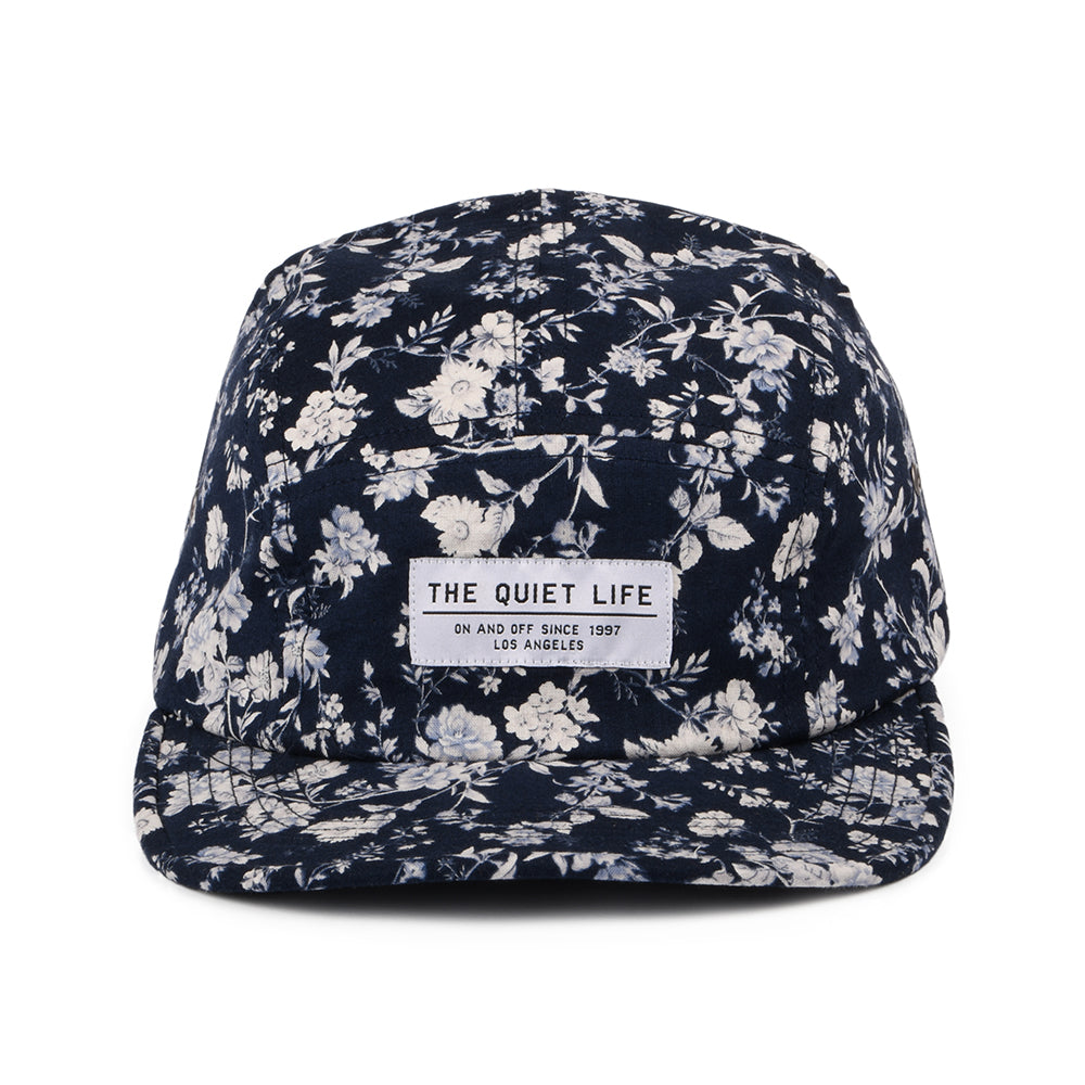 The Quiet Life Hats Huntington Floral 5 Panel Cap - Navy Blue