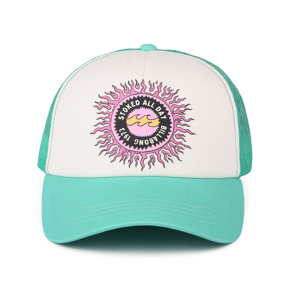 Billabong Hats Aloha Forever Trucker Cap - White-Aqua