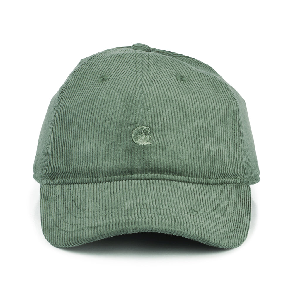 Carhartt WIP Hats Harlem Corduroy Tonal Baseball Cap - Light Forest