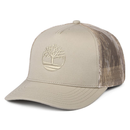 Timberland Hats Printed Camouflage Mesh Trucker Cap - Beige