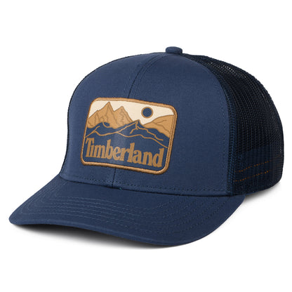 Timberland Hats Mountain Line Patch Trucker Cap - Dark Blue