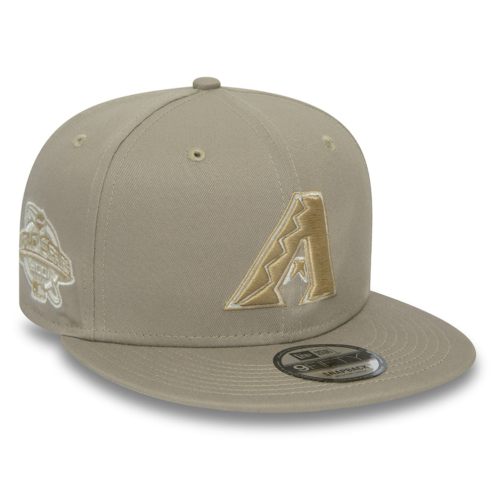 New Era 9FIFTY Arizona Diamondbacks Snapback Cap - MLB Patch - Ash Brown-Stone