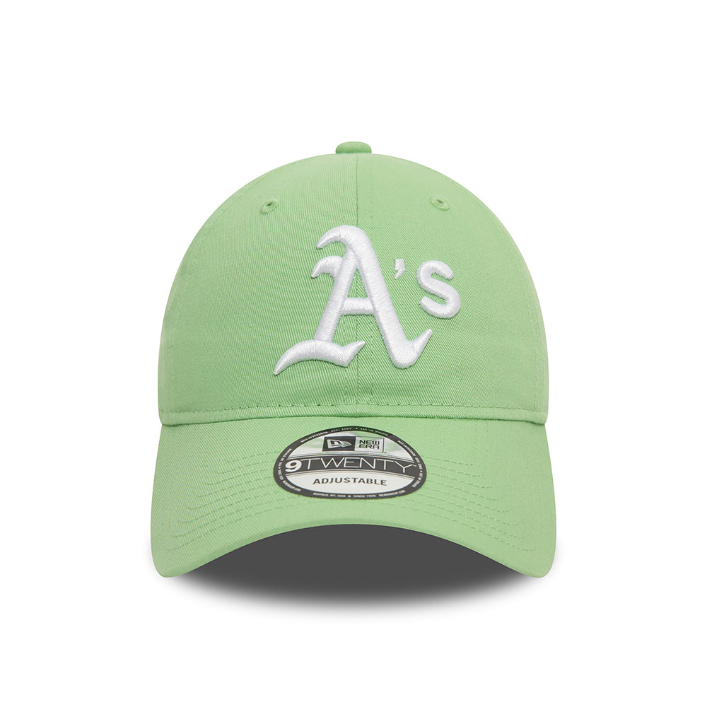 New Era 9TWENTY Oakland Athletics Baseball Cap - MLB League Essential - Light Green-White