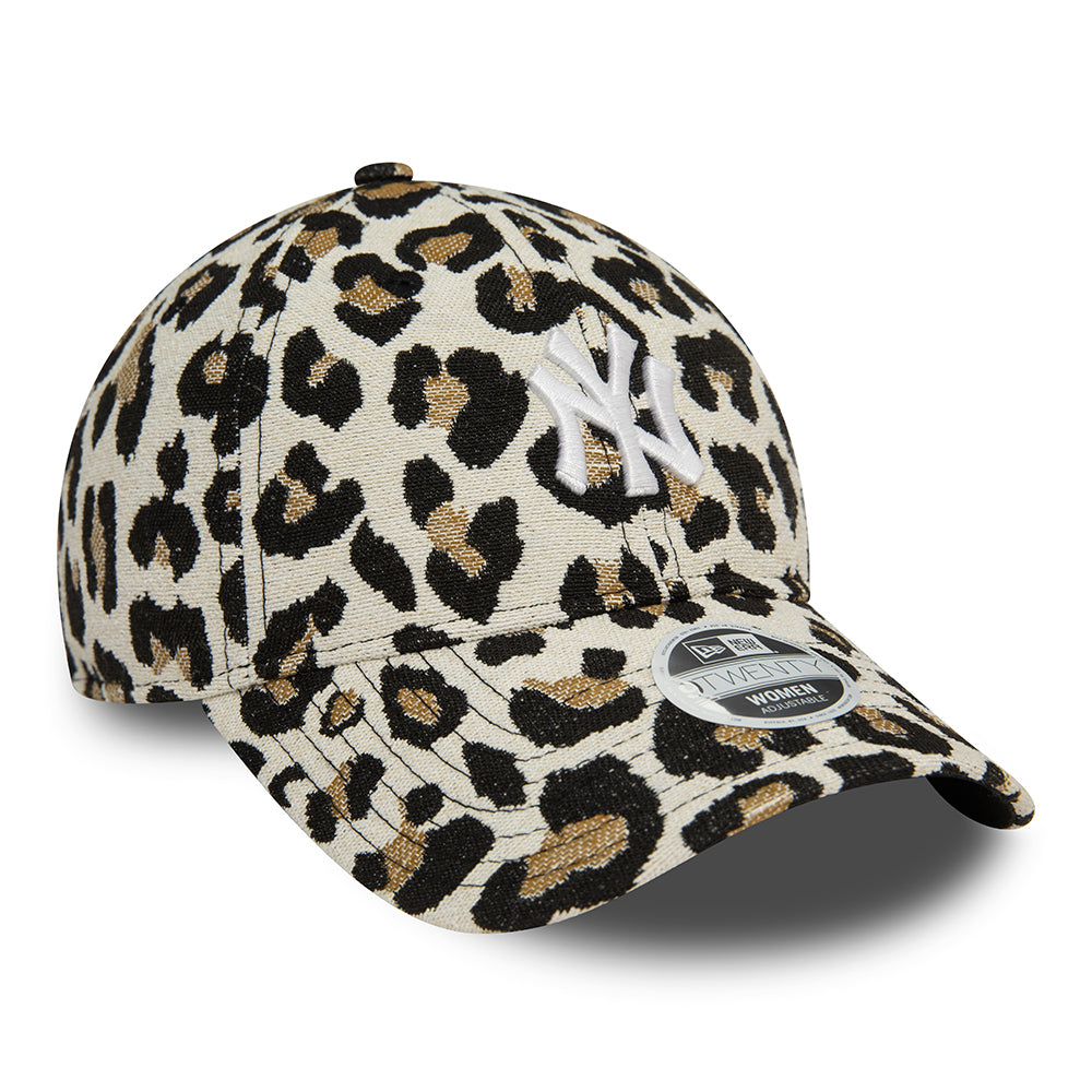 New Era Womens 9TWENTY New York Yankees Baseball Cap - MLB Leo Jacquard - Leopard