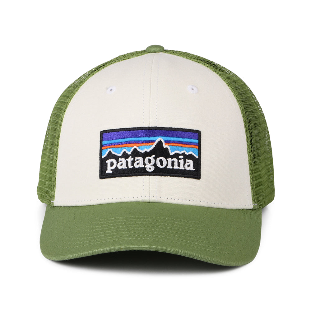 Patagonia Hats P-6 Logo Organic Cotton LoPro Trucker Cap - Off White-Olive