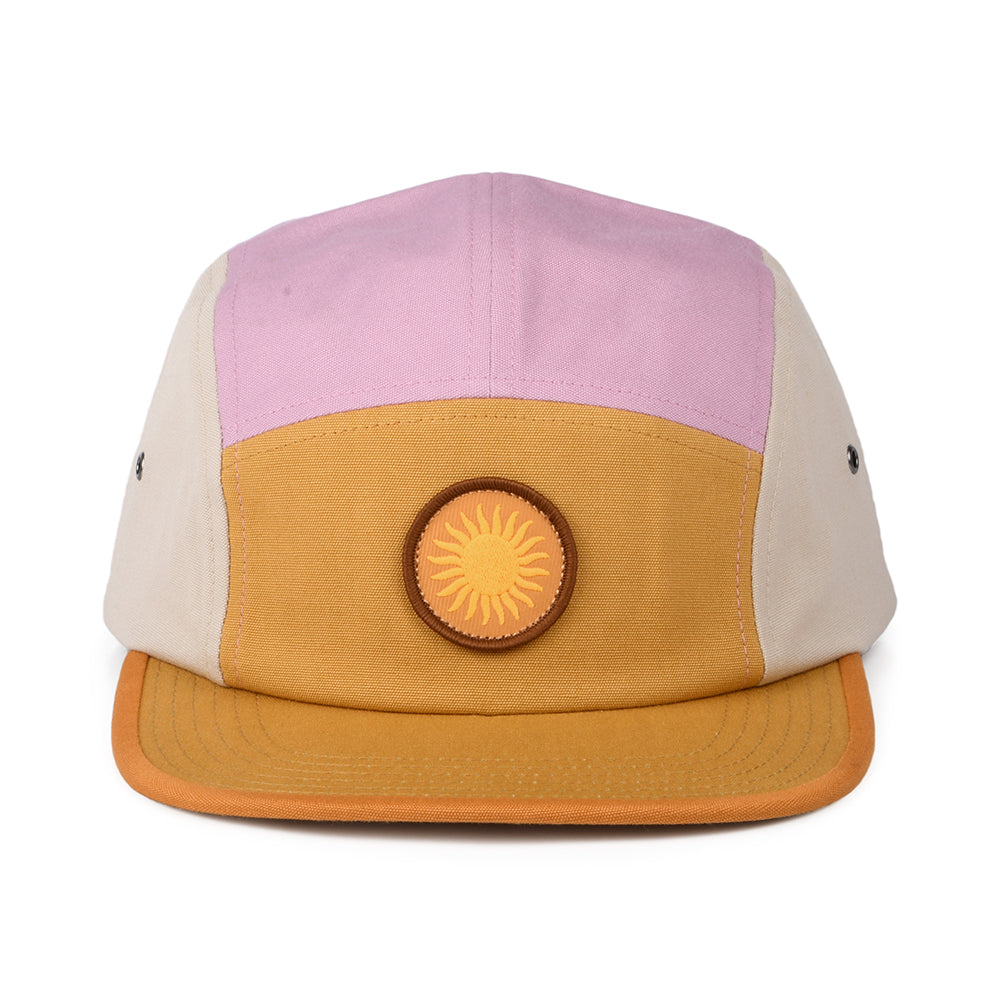 Patagonia Hats Spirited Sun Graphic Maclure Organic Cotton 5 Panel Cap - Mustard-Mauve-Tan