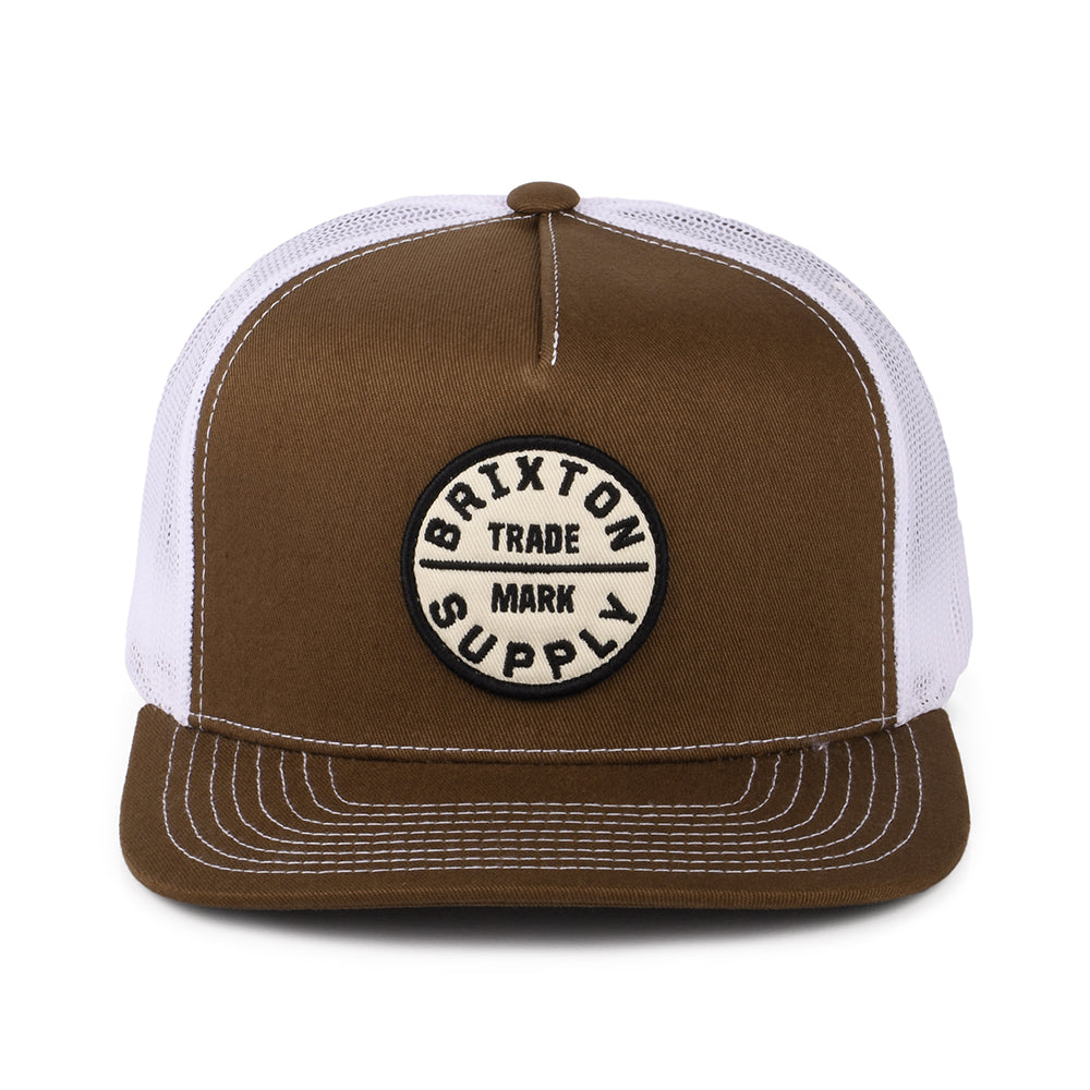 Brixton Hats Oath MP Trucker Cap - Brown-White