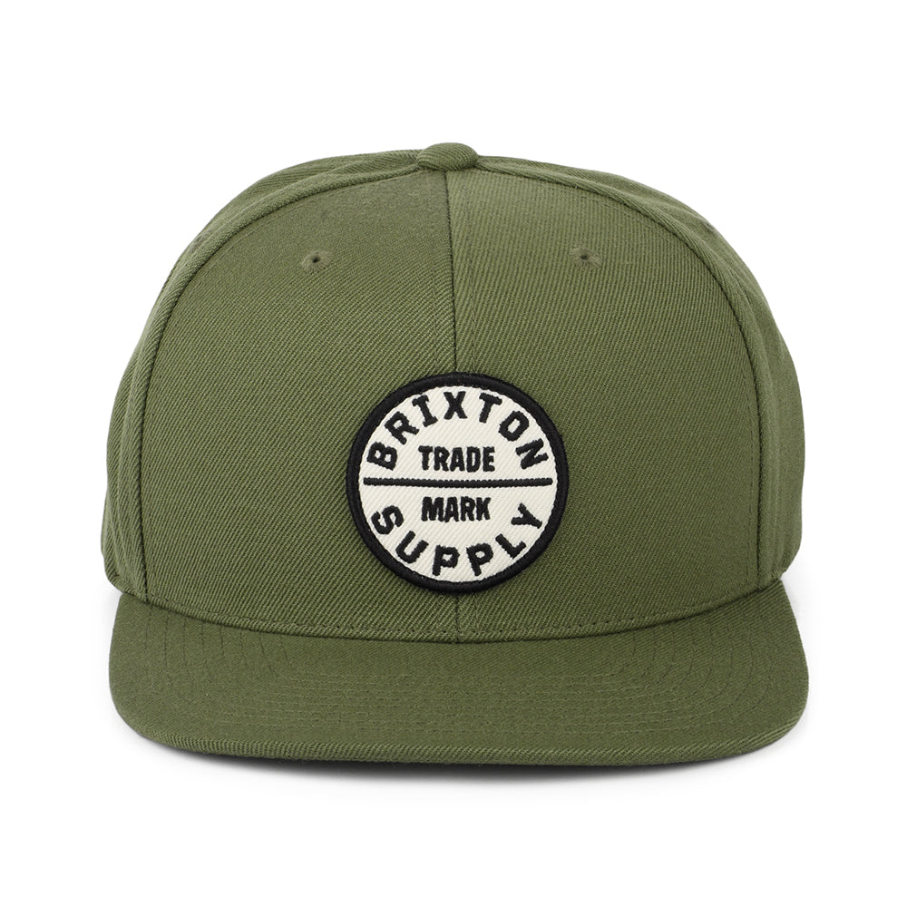 Brixton Hats Oath III Snapback Cap - Olive