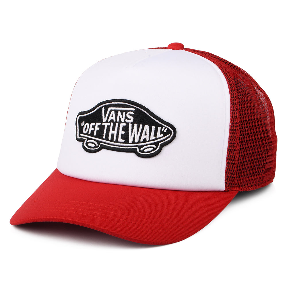 Vans Hats Classic Patch Curved Brim Trucker Cap - White-Red