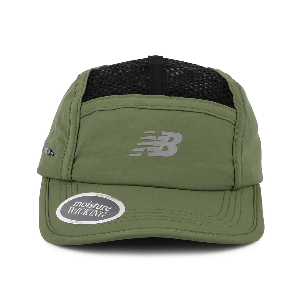 New Balance Hats Running Stash Packable 5 Panel Cap - Dark Olive