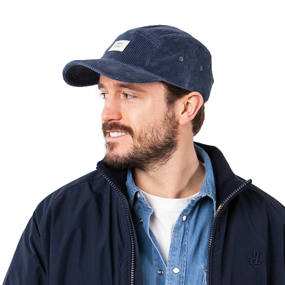 Barts Hats Hardford Corduroy 5 Panel Cap - Navy Blue