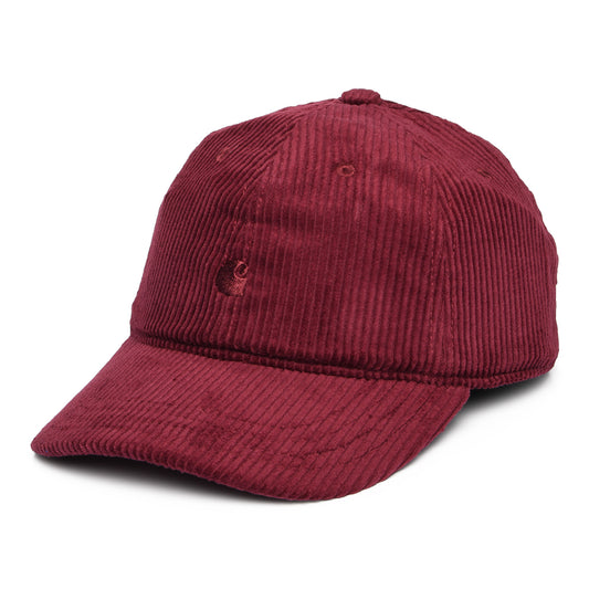 Carhartt WIP Hats Harlem Wide Wale Corduroy Baseball Cap - Wine