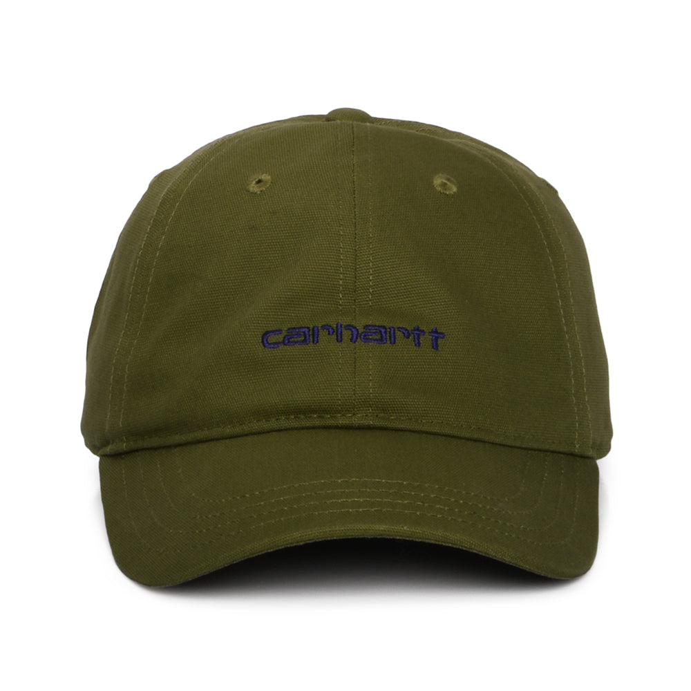 Carhartt WIP Hats Script Cotton Canvas Baseball Cap - Olive