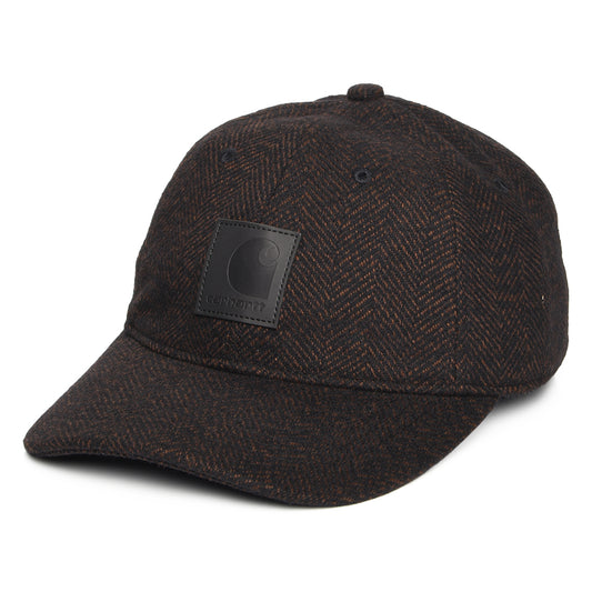 Carhartt WIP Hats Truman Herringbone Baseball Cap - Chocolate-Black