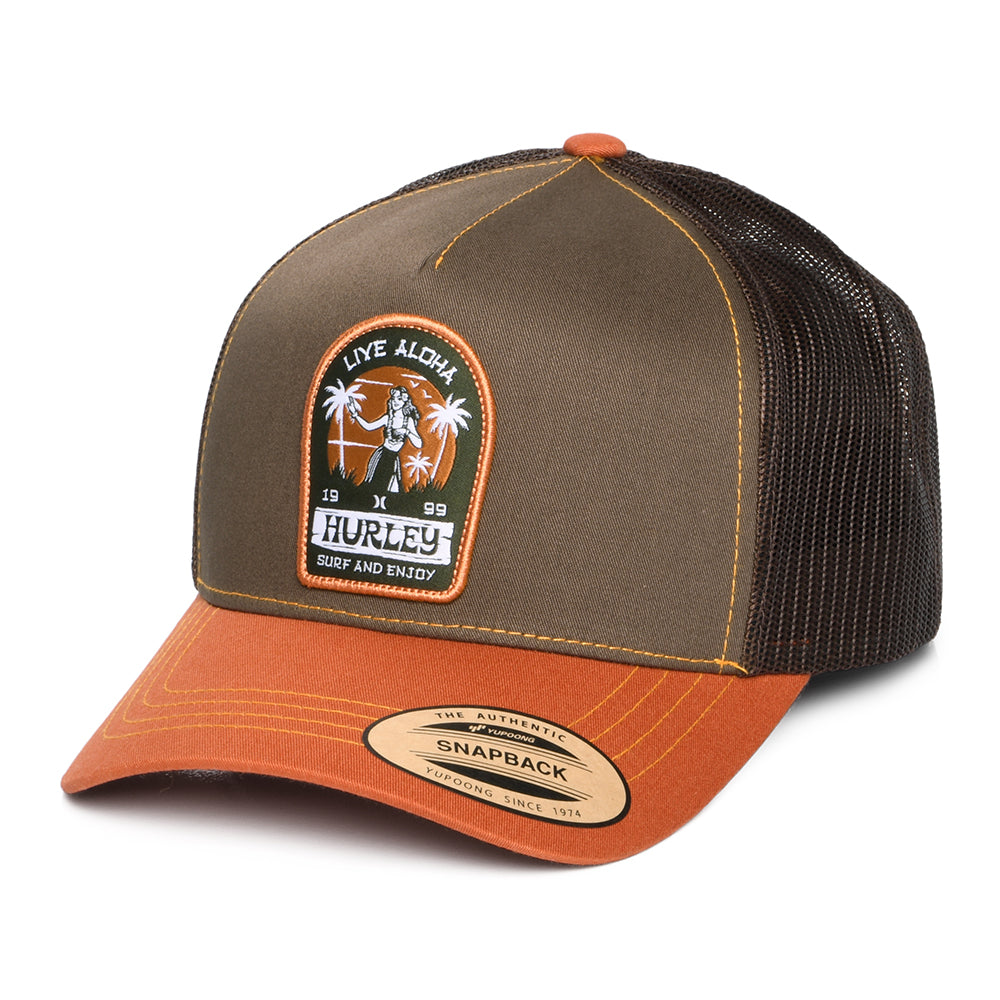 Hurley Hats Live Aloha Trucker Cap - Brown