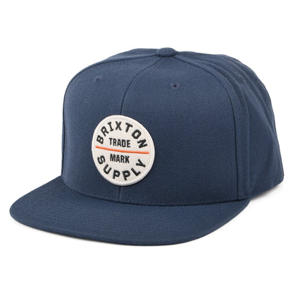 Brixton Hats Oath III Snapback Cap - Slate Blue