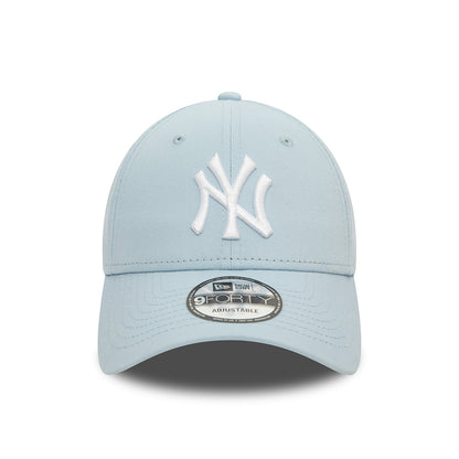 New Era 9FORTY New York Yankees Baseball Cap - MLB League Essential - Baby Blue-White