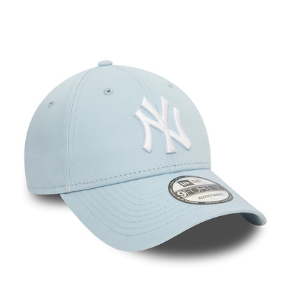 New Era 9FORTY New York Yankees Baseball Cap - MLB League Essential - Baby Blue-White