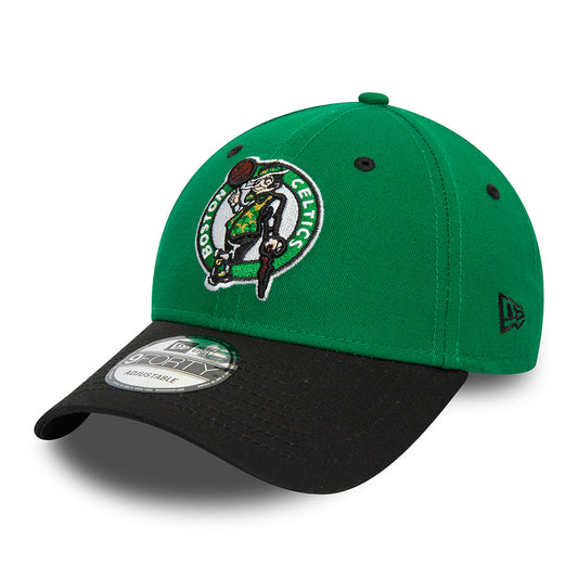 New Era 9FORTY Boston Celtics Baseball Cap - NBA Side Patch - Green-Black