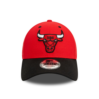 New Era 9FORTY Chicago Bulls Baseball Cap - NBA Side Patch - Red-Black