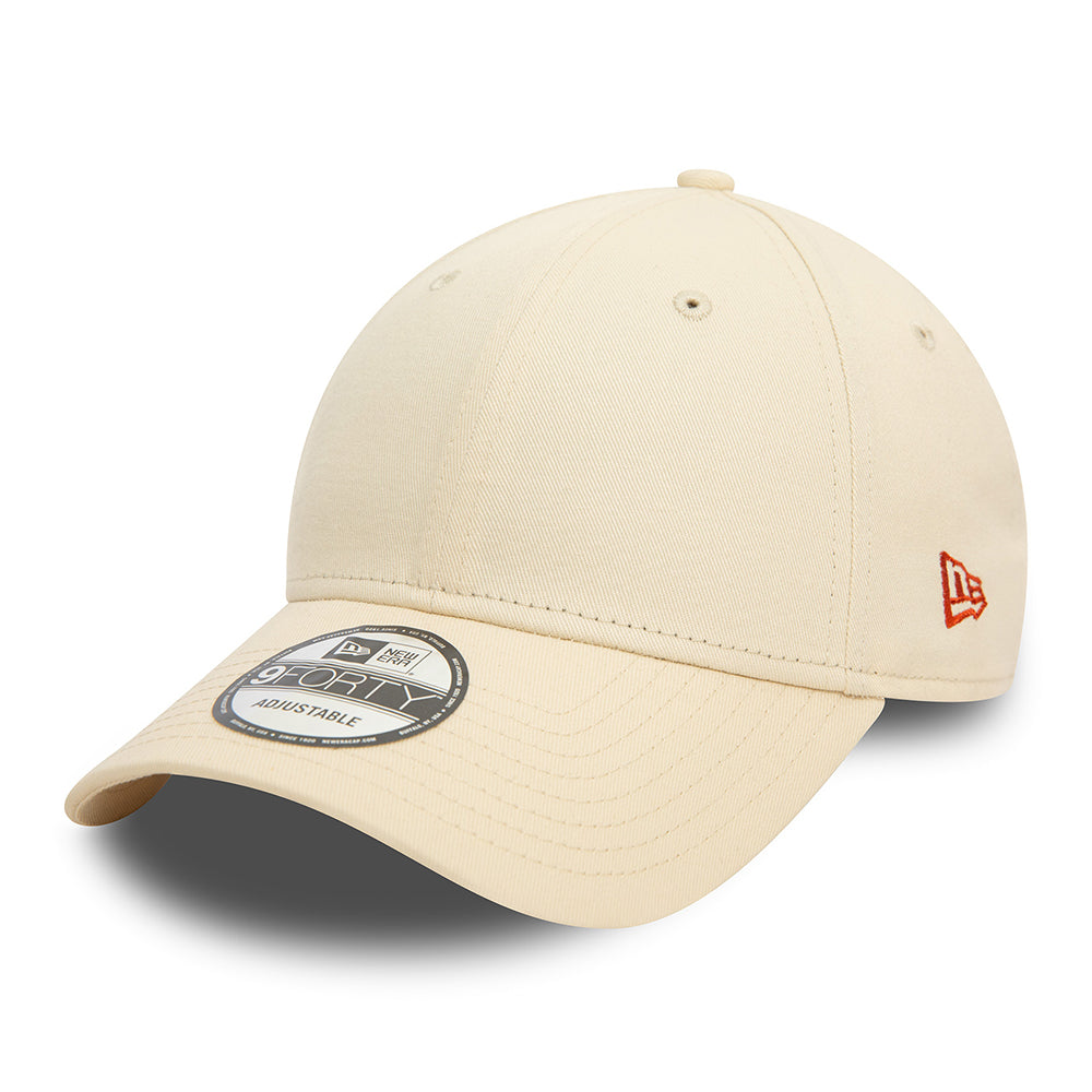 New Era 9FORTY Cotton Blank Baseball Cap - NE Essential - Cream