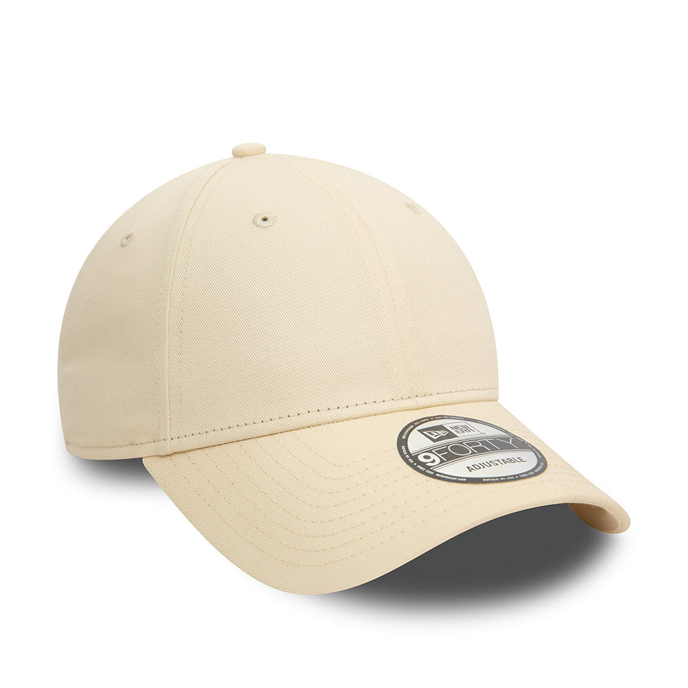 New Era 9FORTY Cotton Blank Baseball Cap - NE Essential - Cream