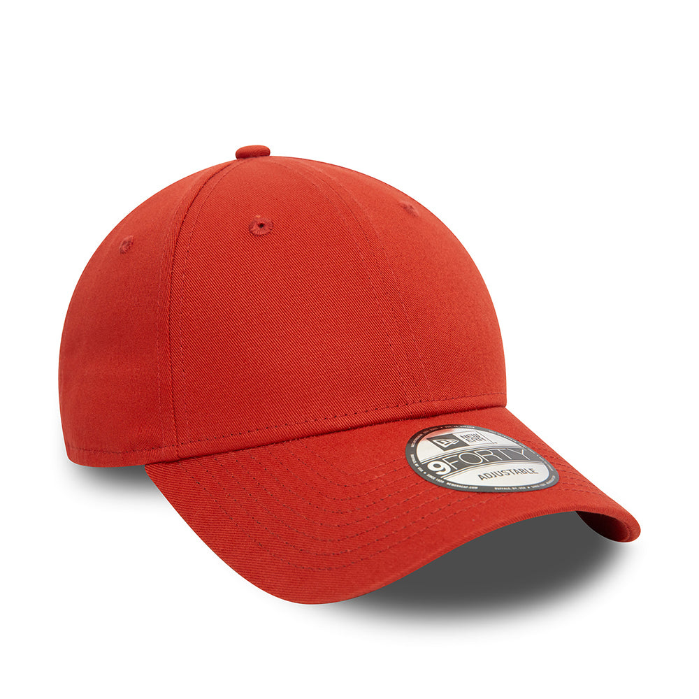 New Era 9FORTY Cotton Blank Baseball Cap - NE Essential - Rust