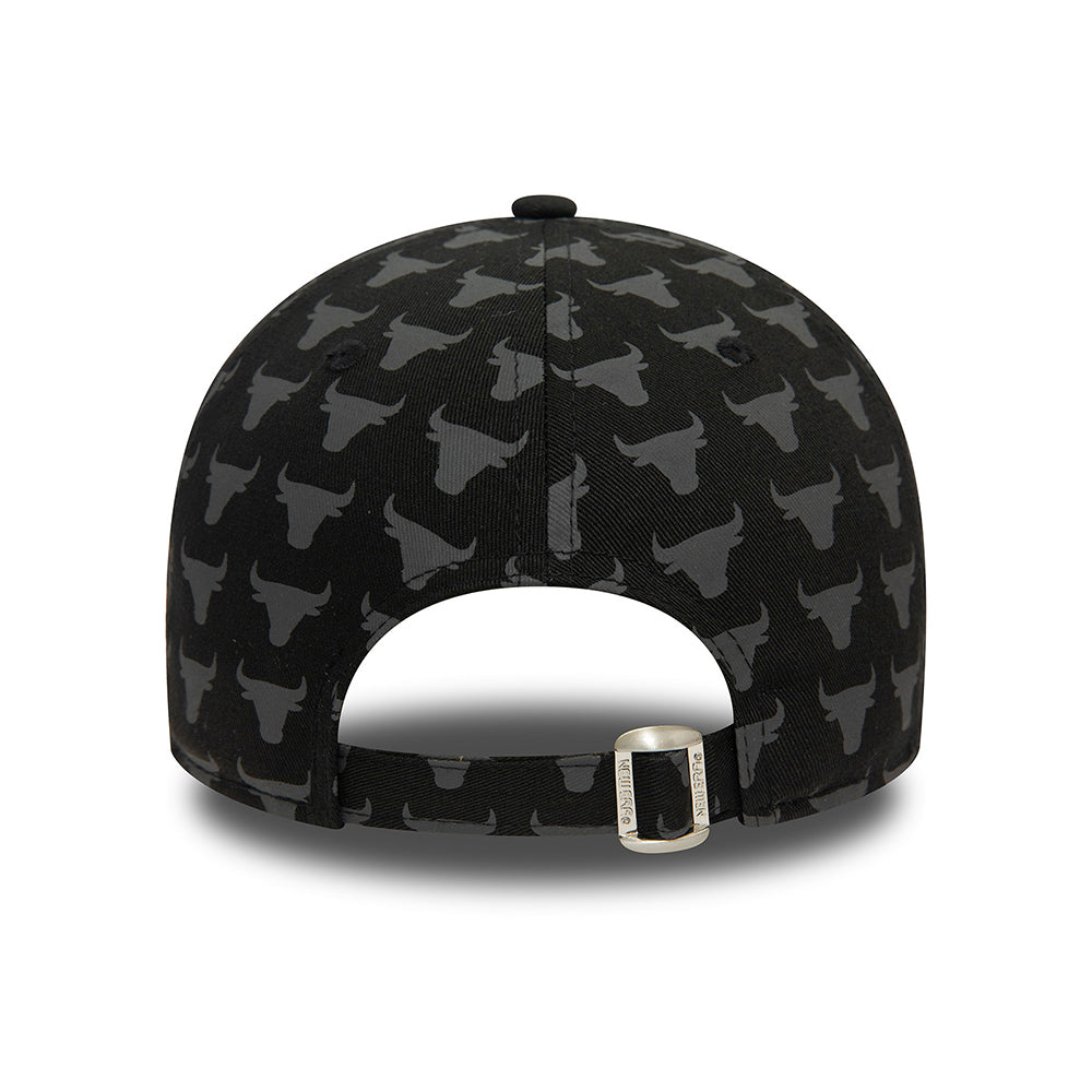 New Era 9FORTY Chicago Bulls Baseball Cap - NBA Monogram - Black