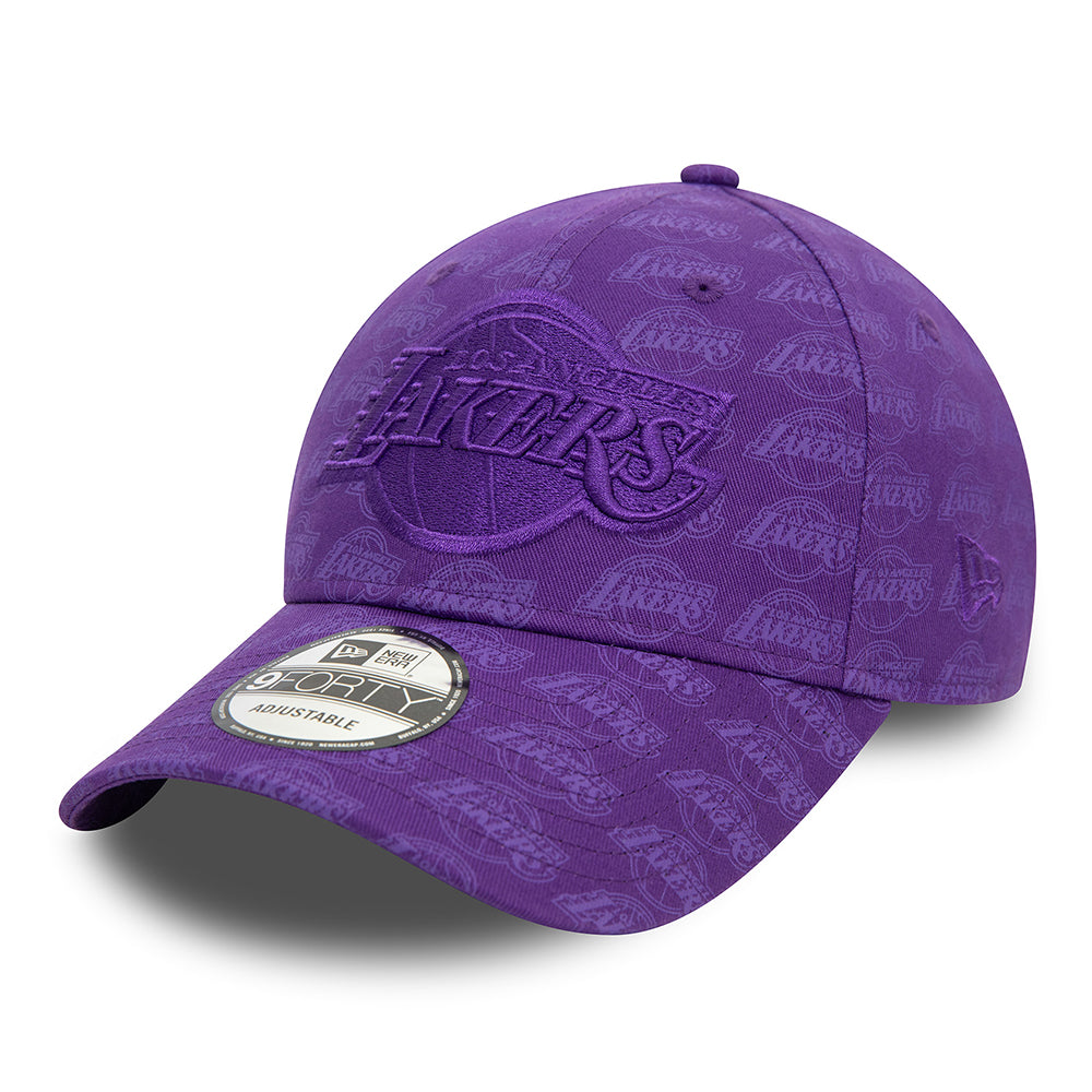 New Era 9FORTY L.A. Lakers Baseball Cap - NBA Monogram - Purple