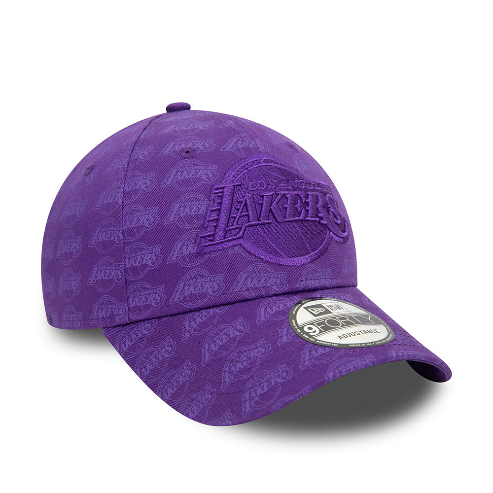 New Era 9FORTY L.A. Lakers Baseball Cap - NBA Monogram - Purple