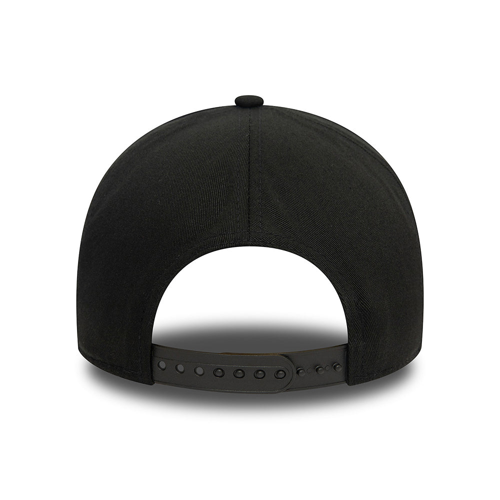 New Era Chicago Bulls A-Frame Snapback Cap - NBA Monochrome - Black On Black