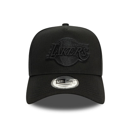 New Era L.A. Lakers A-Frame Snapback Cap - NBA Monochrome - Black On Black